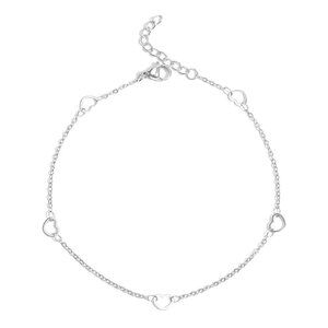 Silver Heart Anklet - Waterproof, Tarnish-free, Hypoallergenic - Summer Faves